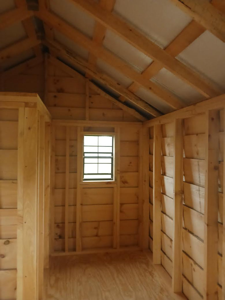 24OH471 10x16 Live Edge Cabin w/ Corner Porch Par