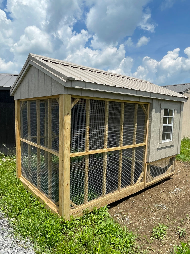 6x10 Chicken Coop w/run 24PB112 Horn
