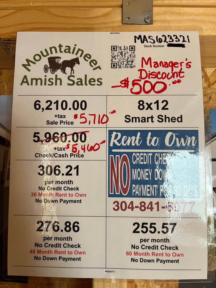 8x12 Smart Shed - MAS623421 KW