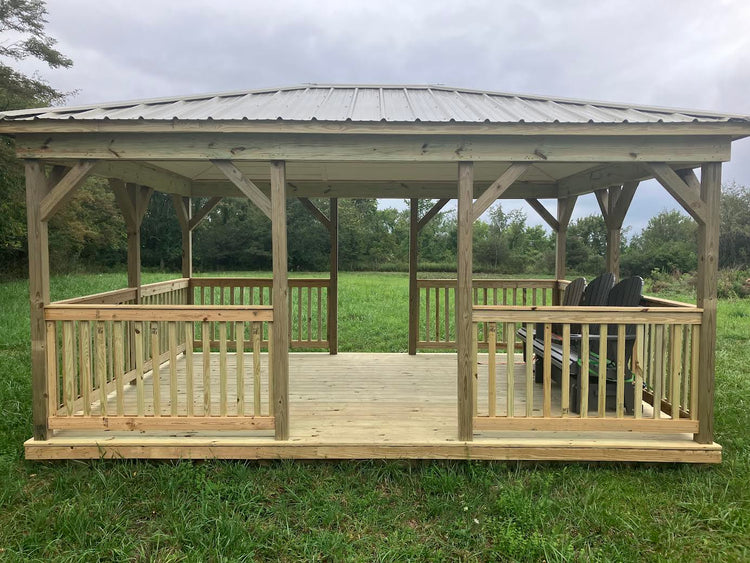 12x16 Gazebo w/ vaulted hip roof 24PS93055A