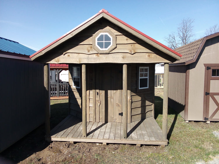 10X16 CABIN w/Porch 23OH347 Horn