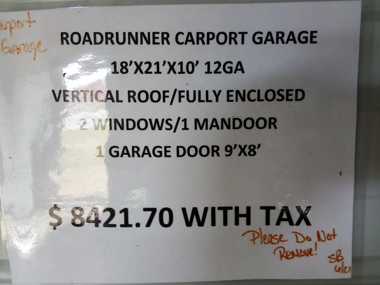 Roadrunner Carport Garage